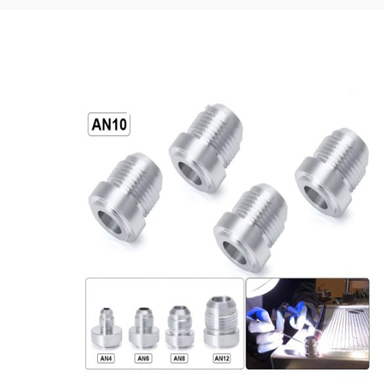 Top Quality Aluminum AN4 AN6 AN8 AN10 AN12 Straight Male Weld Fitting Adapter Weld Bung Nitrous Hose Fitting 4PCS/SET
