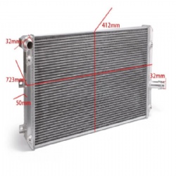 Aluminum Racing Dual Core 2-Row Cooling Radiator For VW Golf GTi/MK5/A5 MT 06-10